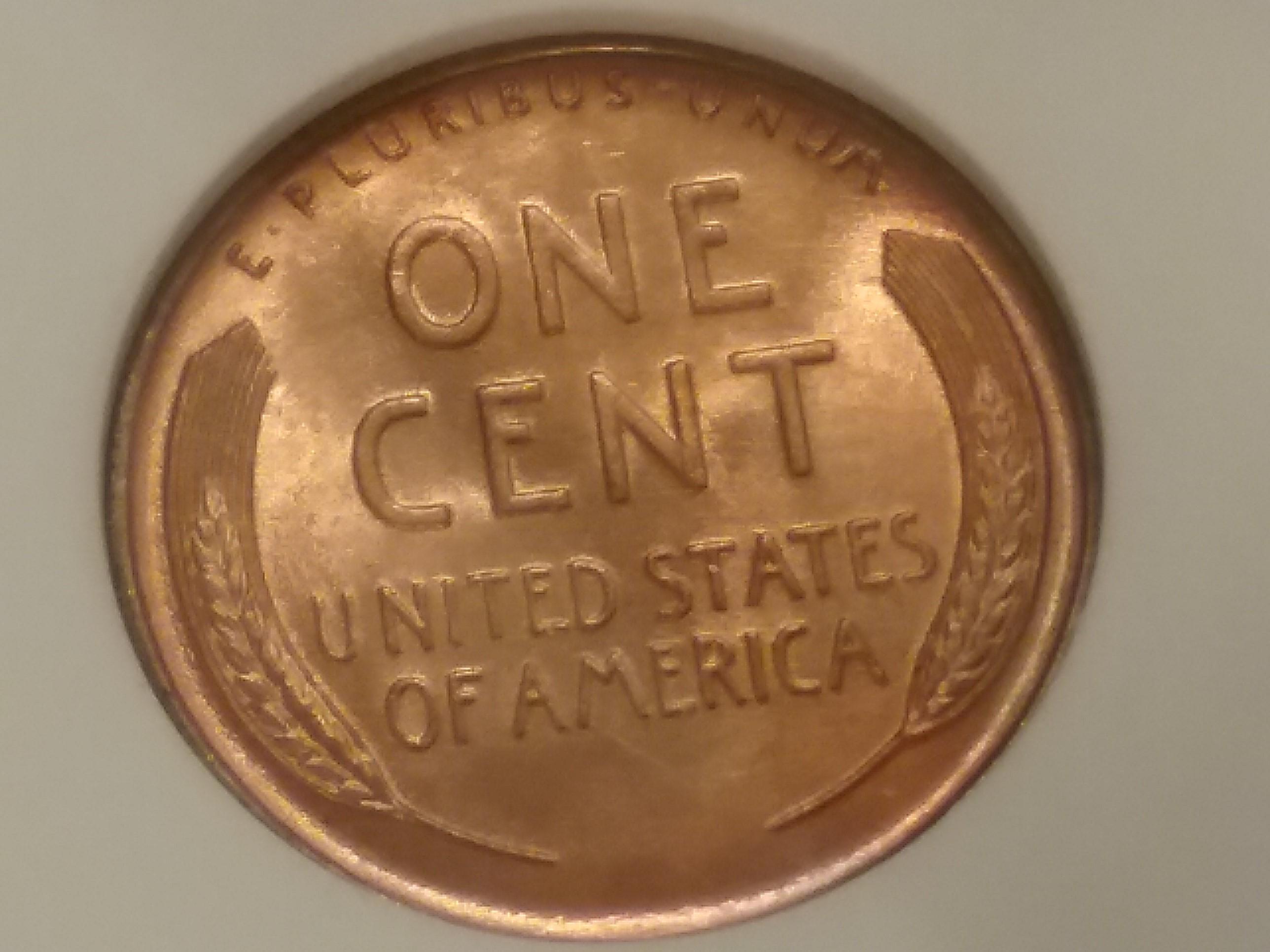 ANACS 1938 Wheat cent in MS-66 RED