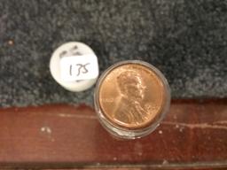 1955-D AU-BU wheat cent roll