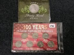 1890's V Nickel collection and 100 year classic American Nickel collection