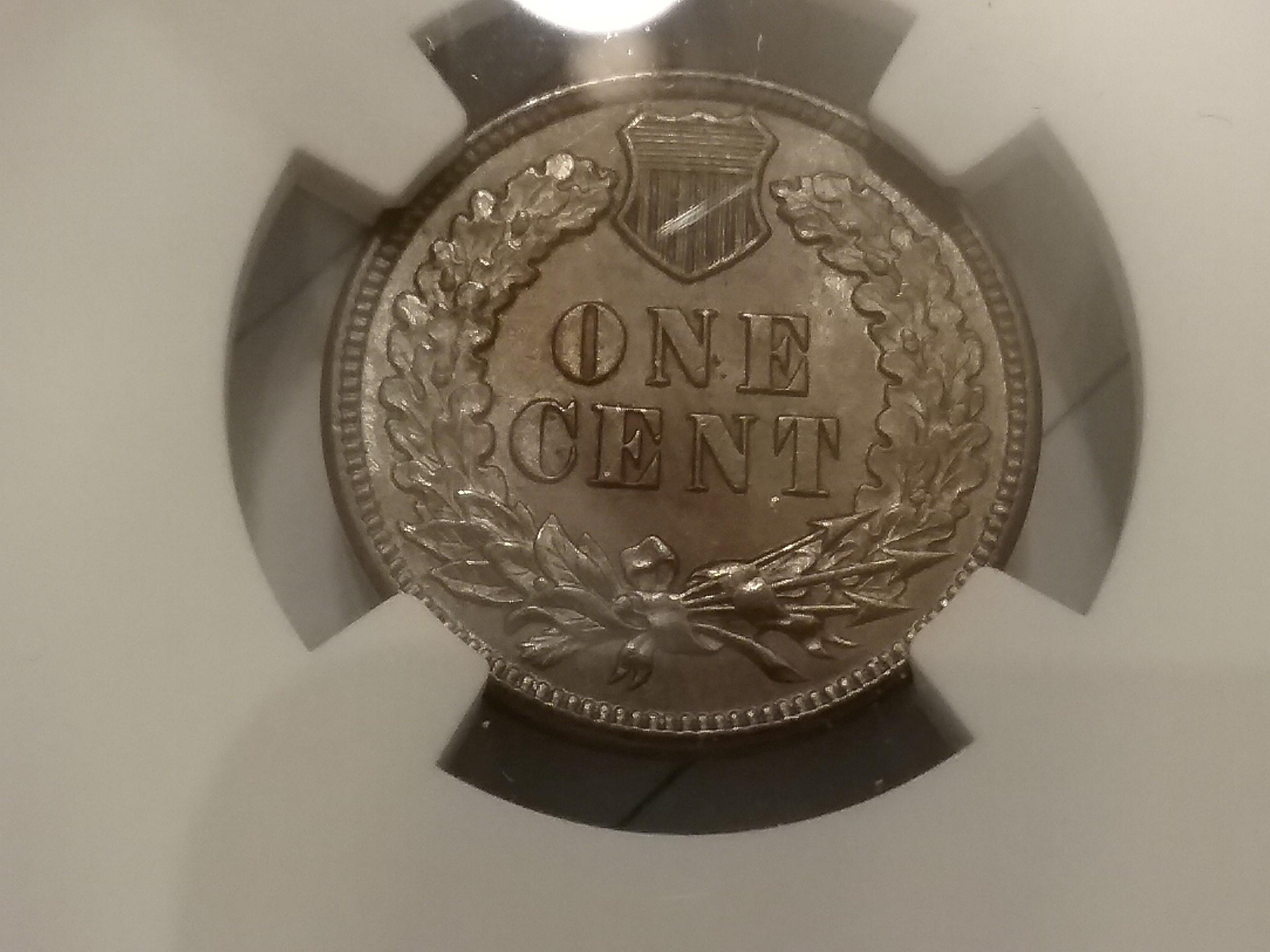 NGC 1881 Indian Cent in MS-63 Brown