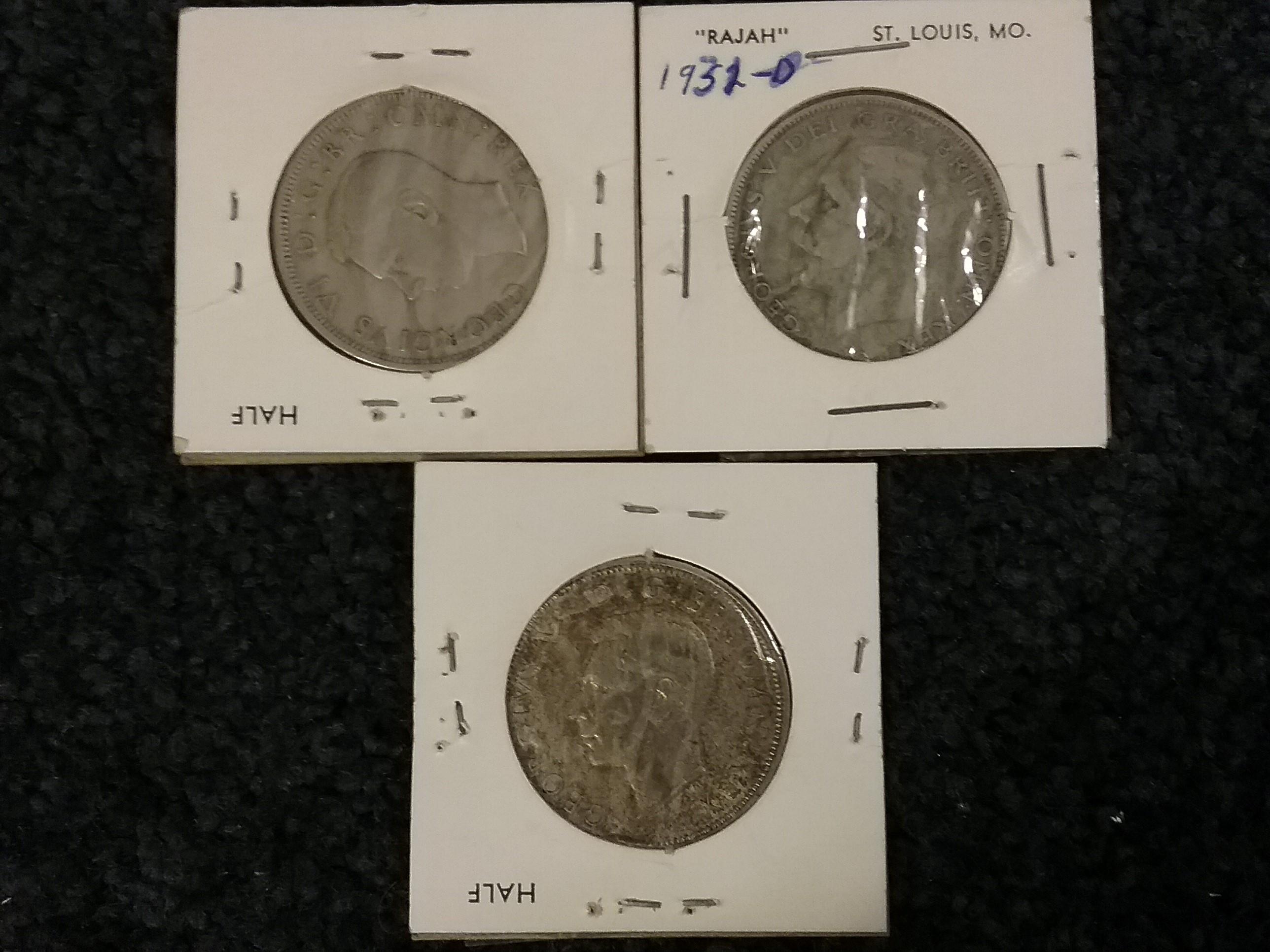 Three Great Britain Silver half-Crowns in nice shape