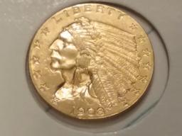 GOLD 1908 $2.5 Quarter Eagle in MS-65!