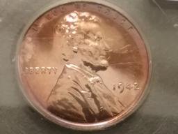 USCG 1942 Wheat Cent PROOF - 66 RED