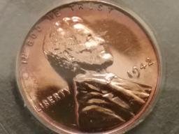 USCG 1942 Wheat Cent PROOF - 66 RED