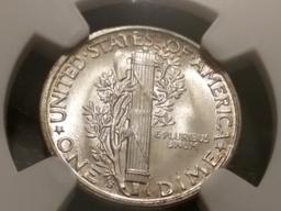 NGC 1945-S Mercury Dime in MS-65