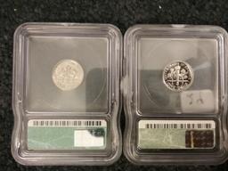 2008-S and 2003-S Roosevelt Dimes in PR 70 DCAM