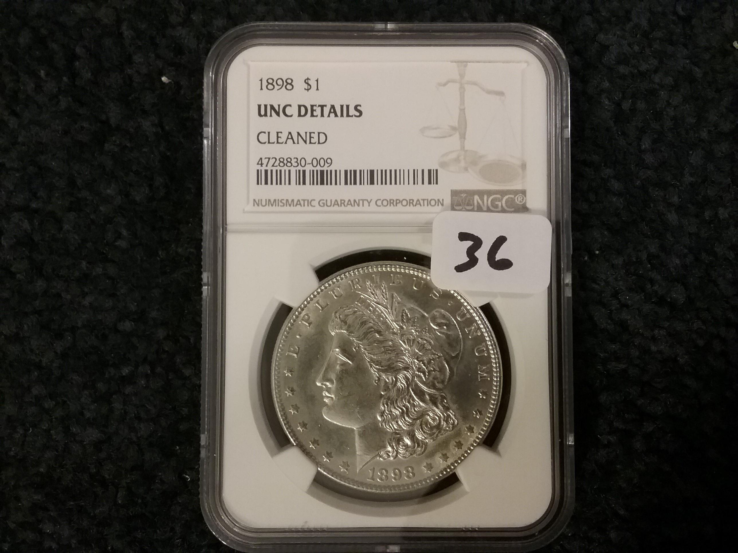 NGC 1898 Morgan Dollar Uncirculated details