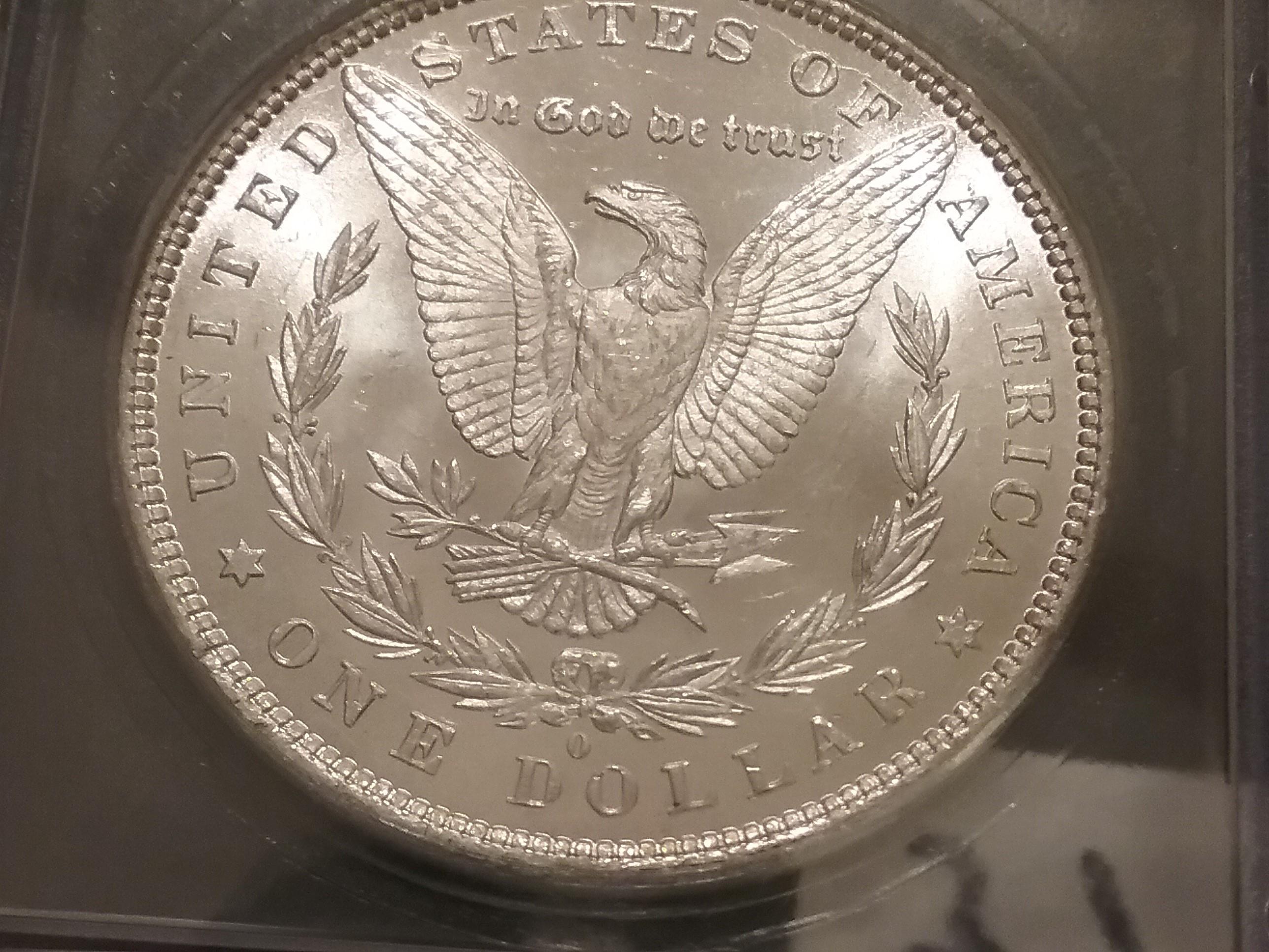 ICG 1891-O Morgan Dollar in MS-65+