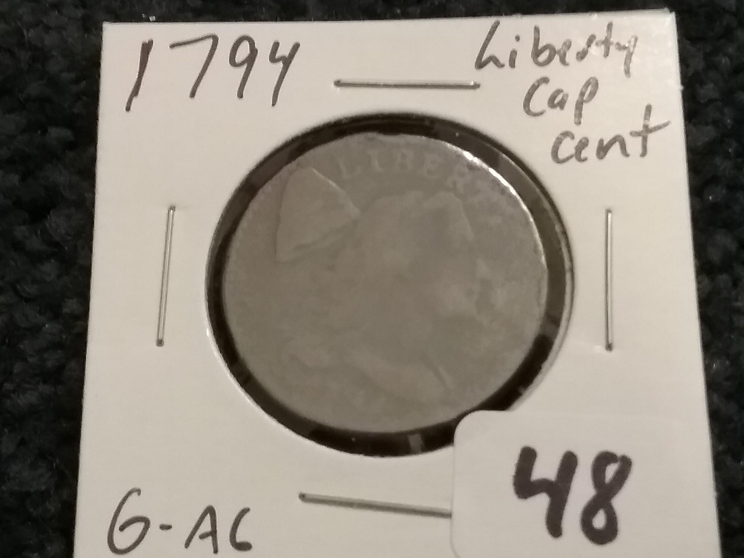 First year Key Date 1794 Large Cent in Good-About Good