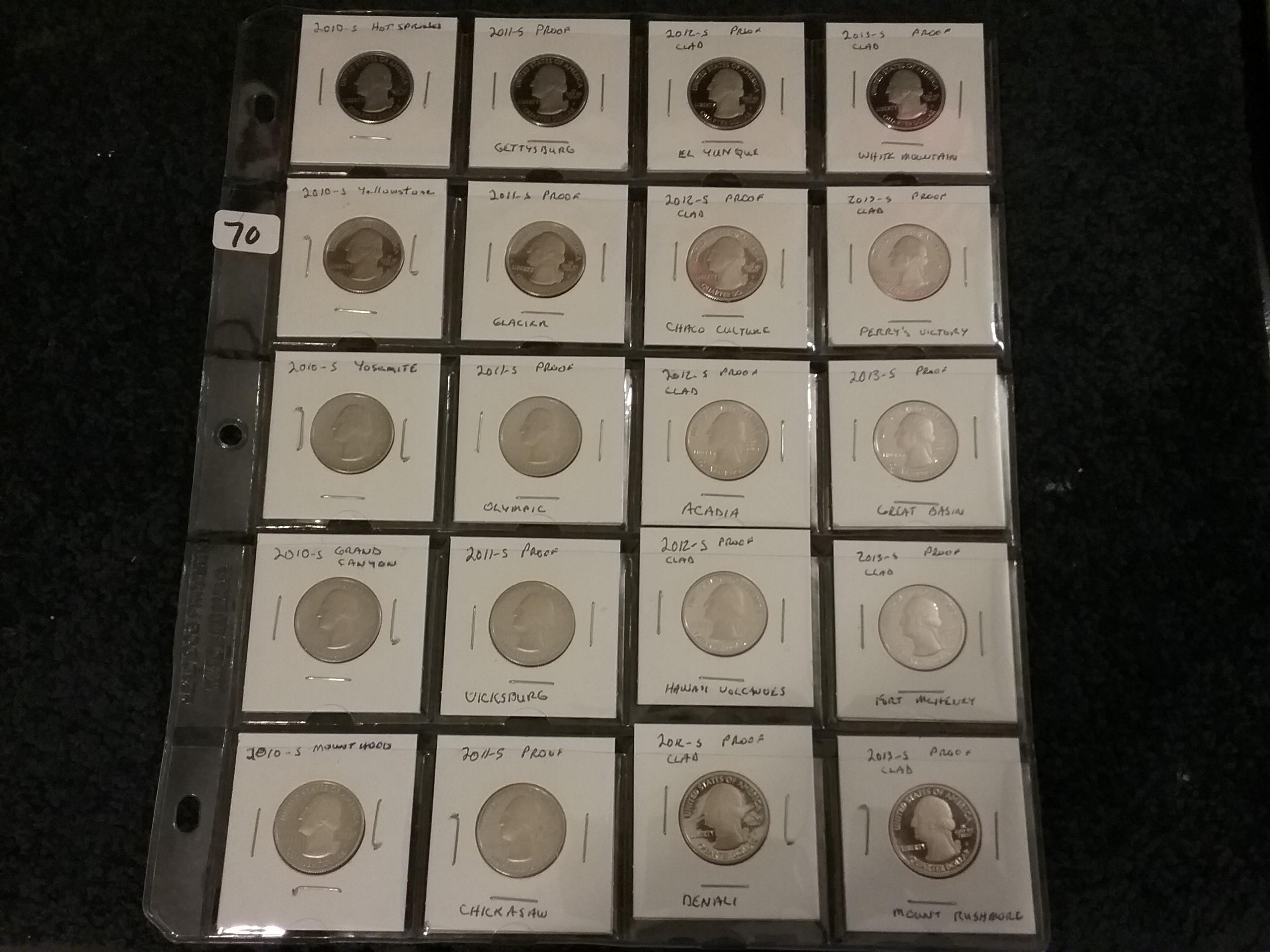 2010-S to 2013-S Washington State Quarters in PF DCAM