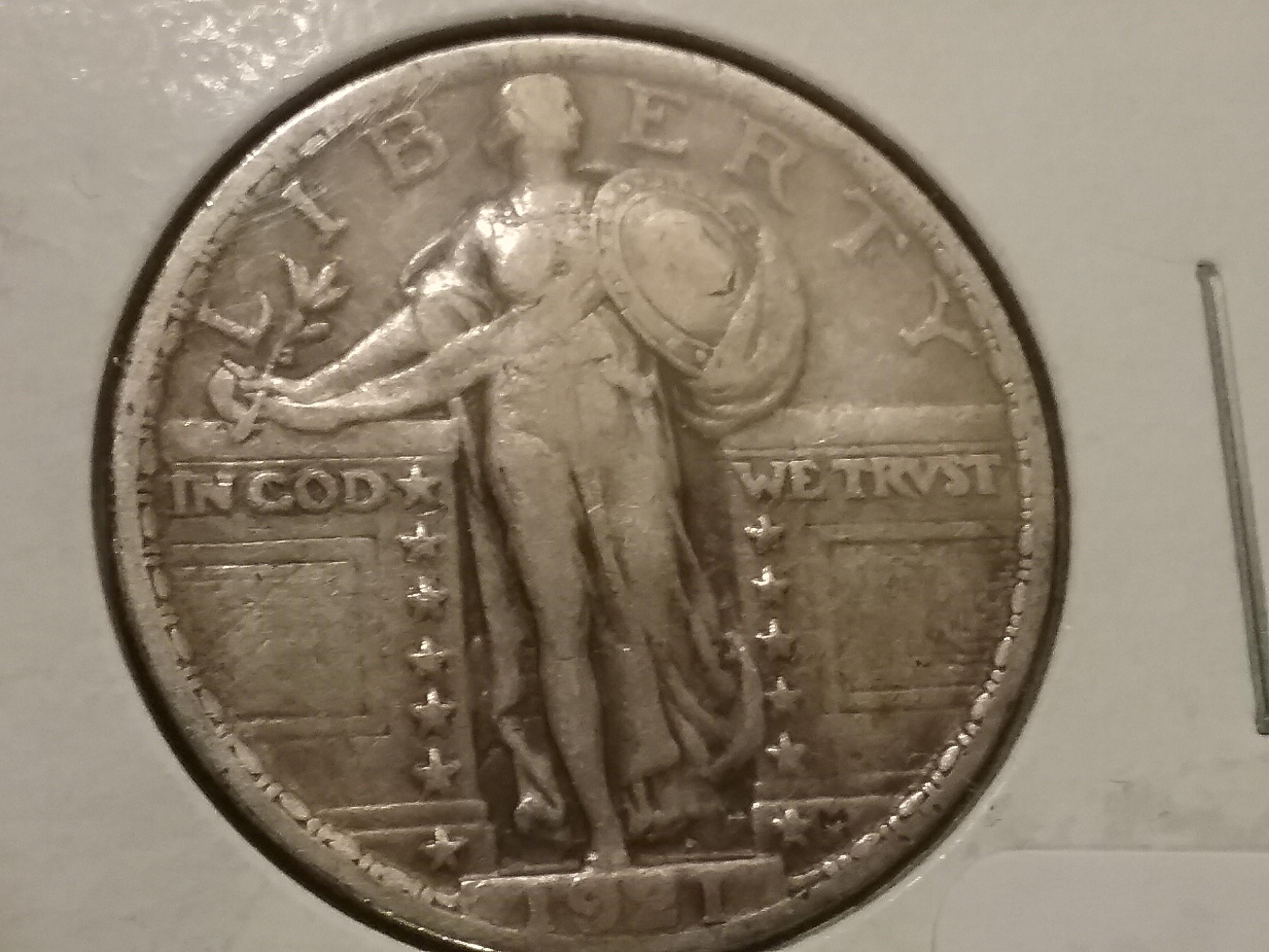 1921 Standing Liberty Quarter in Very Fine 30