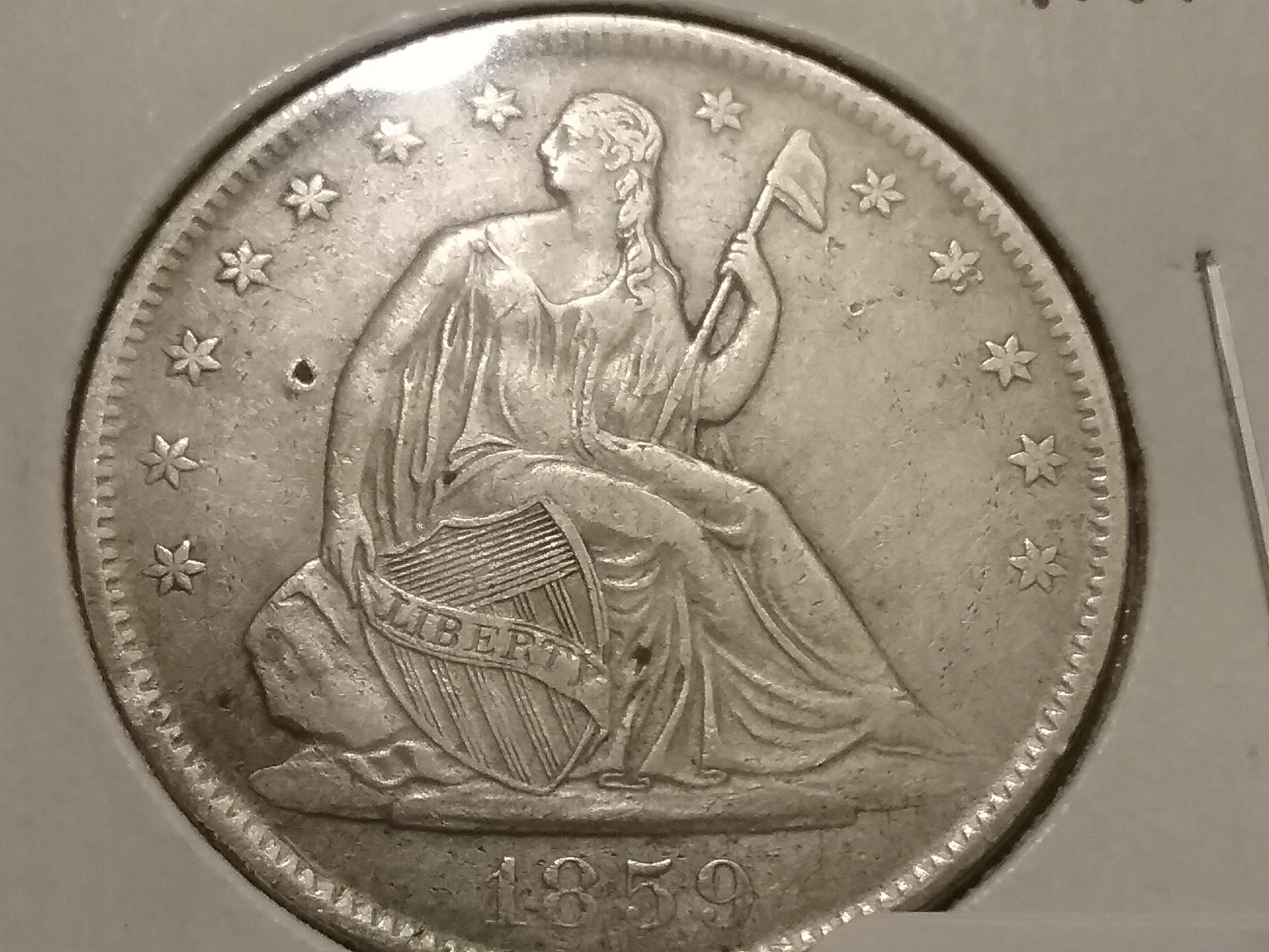 1859-O Seated Liberty Half Dollar in Extra Fine 40