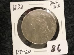 1832 Bust Half Dollar in Very Fine 20