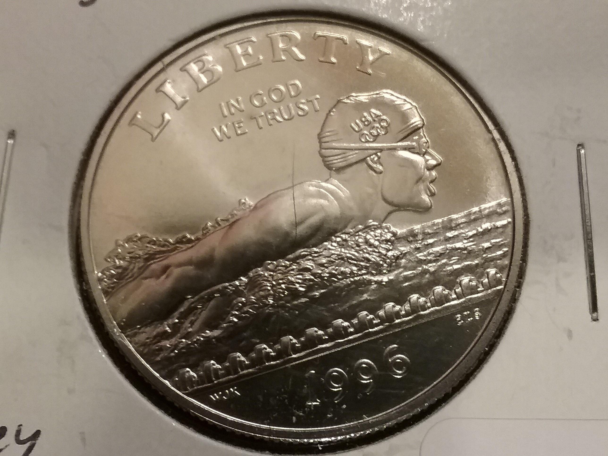 Key Date Commemorative Half Dollar 1996-S Swimming