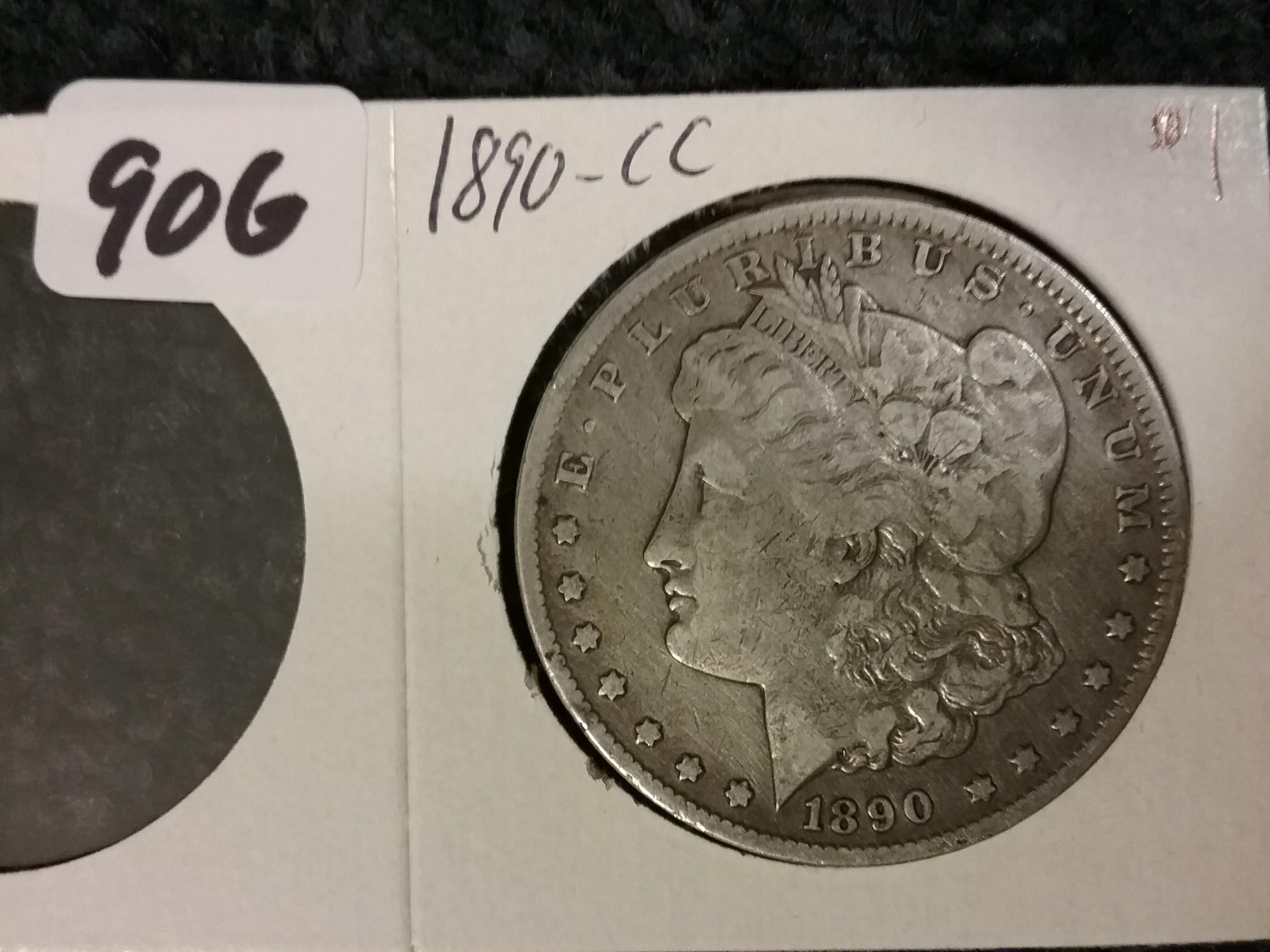 1890-CC Morgan Dollar