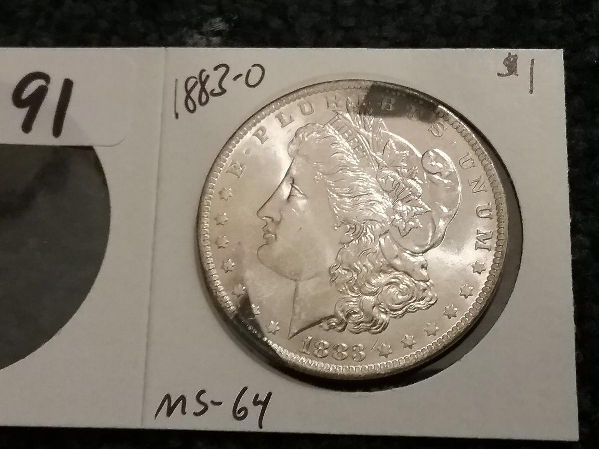 1883-O Morgan Dollar in MS-64