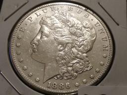 1886-S Morgan Dollar in AU-53