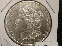 1886-S Morgan Dollar in AU-53