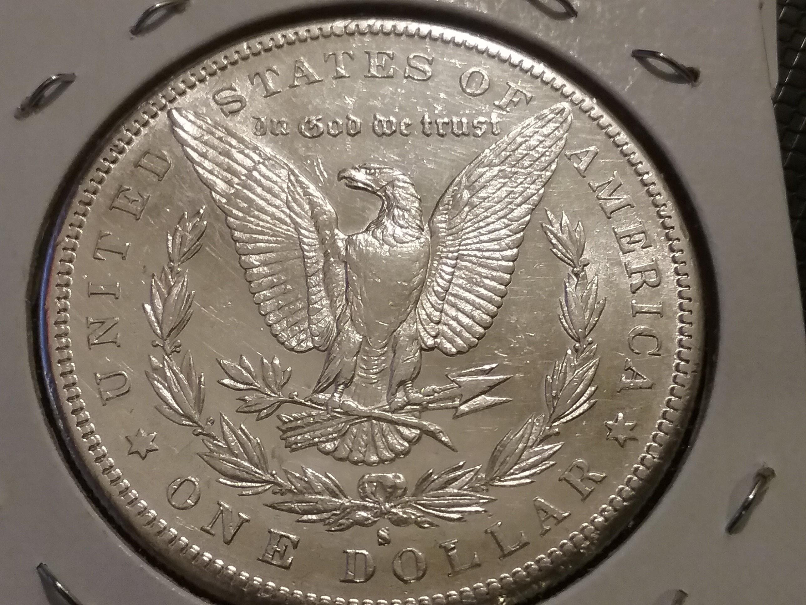 1886-S Morgan Dollar in AU-53