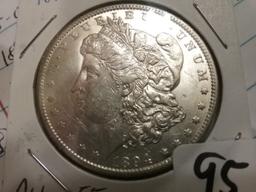 1894-O morgan Dollar in AU-55