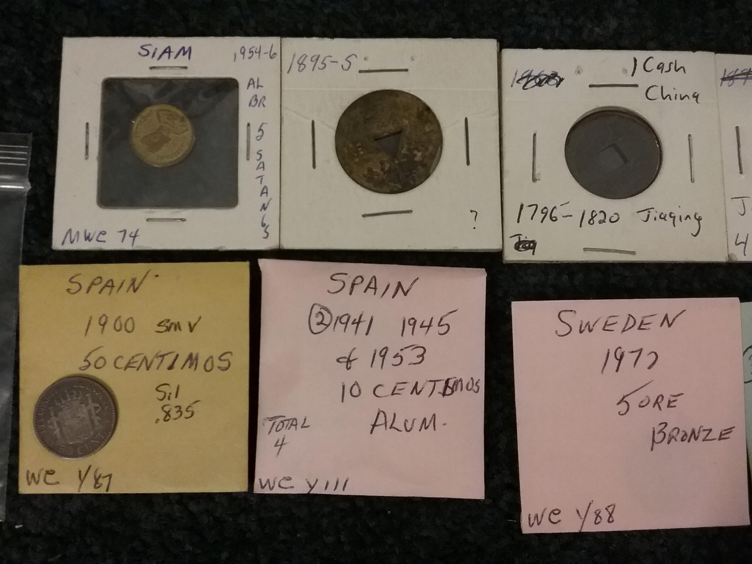 Group of 10 older foreign coins