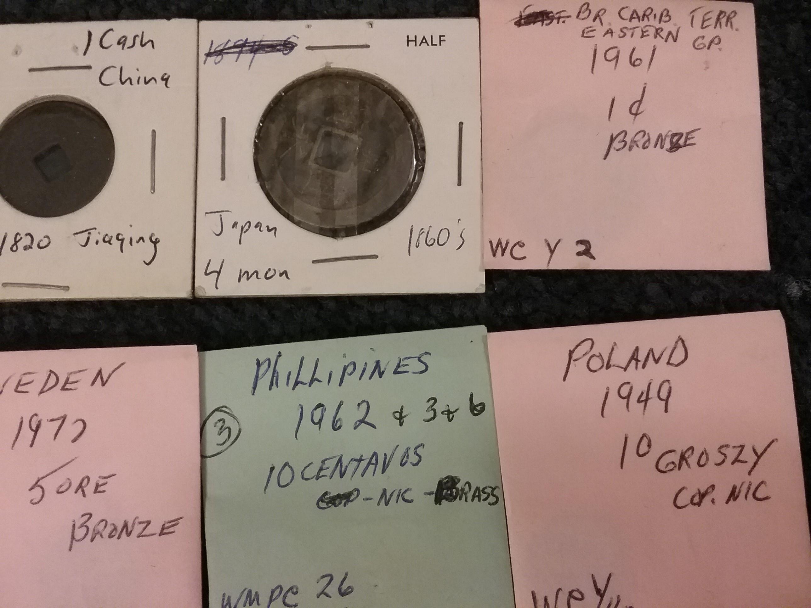 Group of 10 older foreign coins