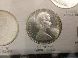 1965 Canadian  4-Coin Silver Dollar Set