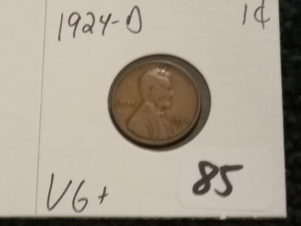 Semi-Key Date 1924-D Wheat Cent