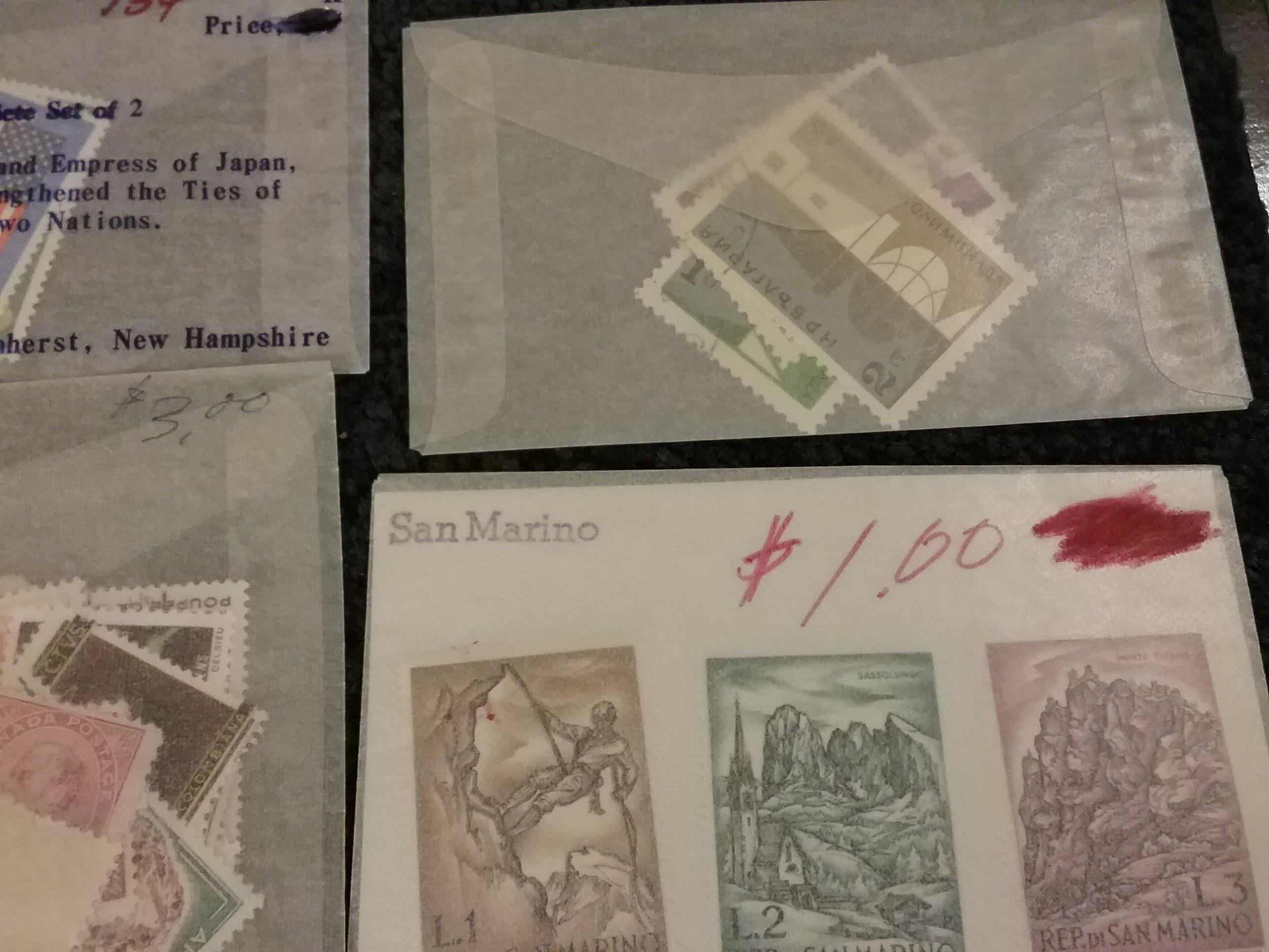 Another nice group of UNC and Circ Stamps in Wax envelopes