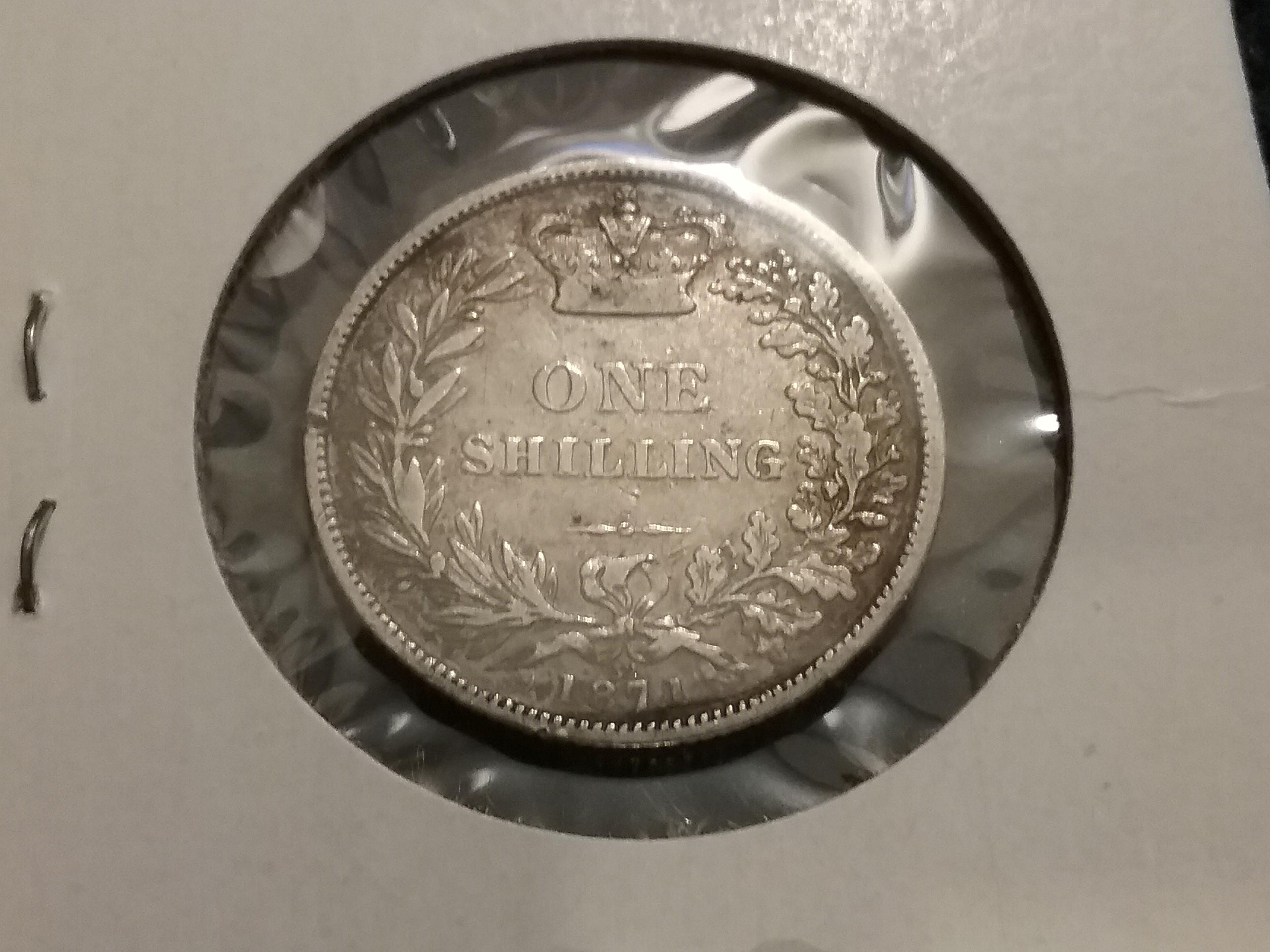 Better Date Great Britain 1871 Shilling