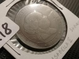 scarce 1868 Spain 5 centimos