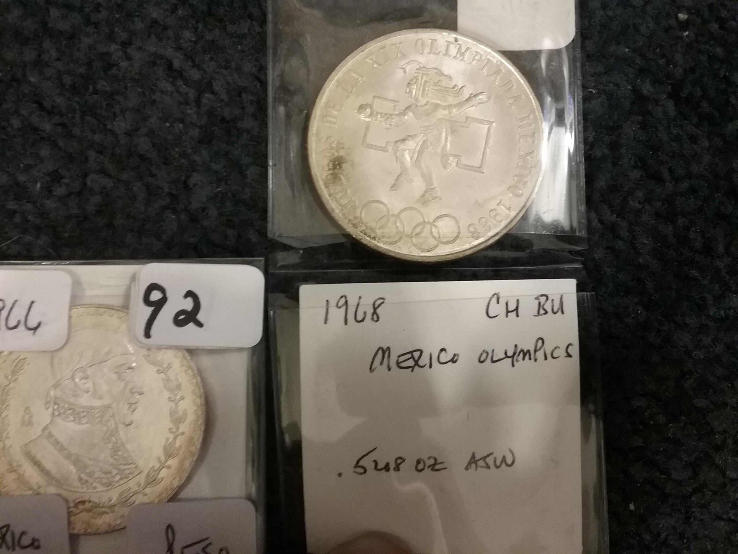 Two Silver Mexican coins from the 1960's