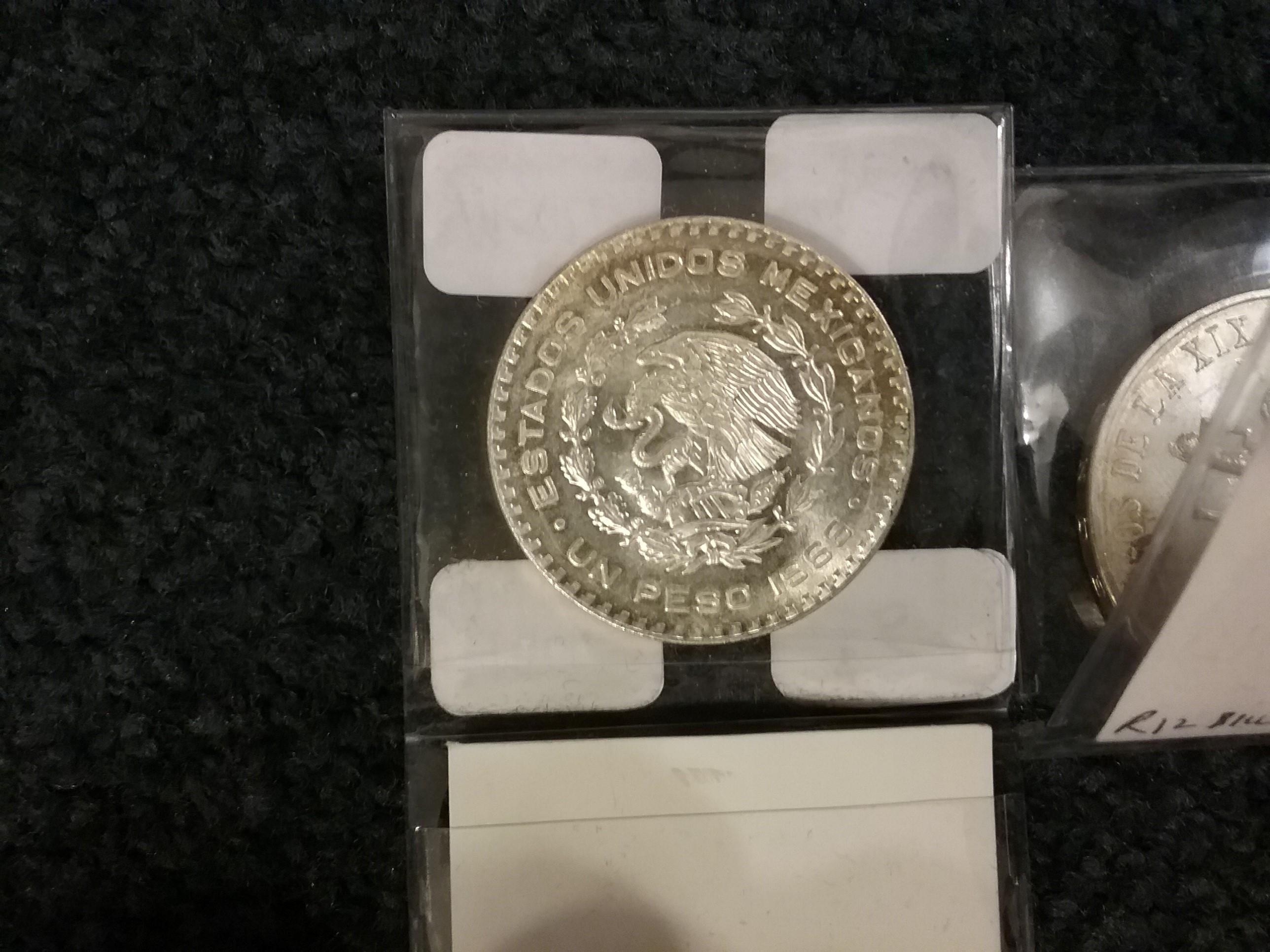 Two Silver Mexican coins from the 1960's