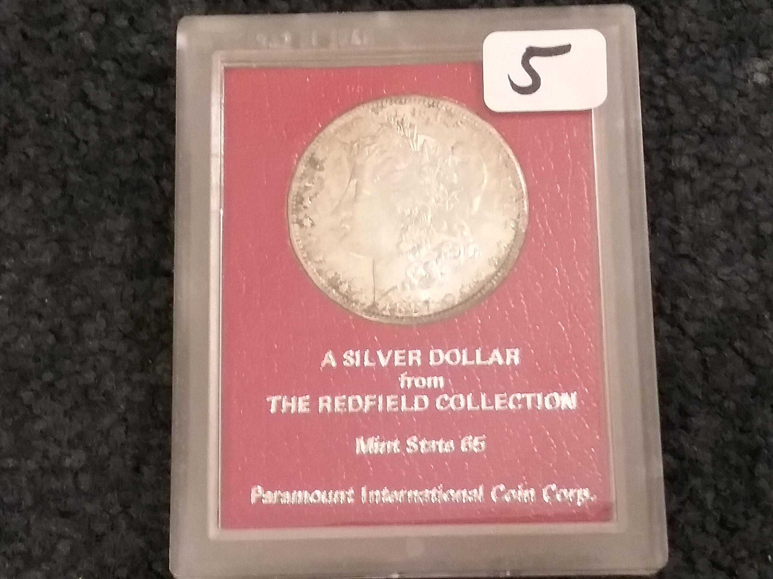 Redfield Collection 1897-S Morgan Dollar Mint State 65