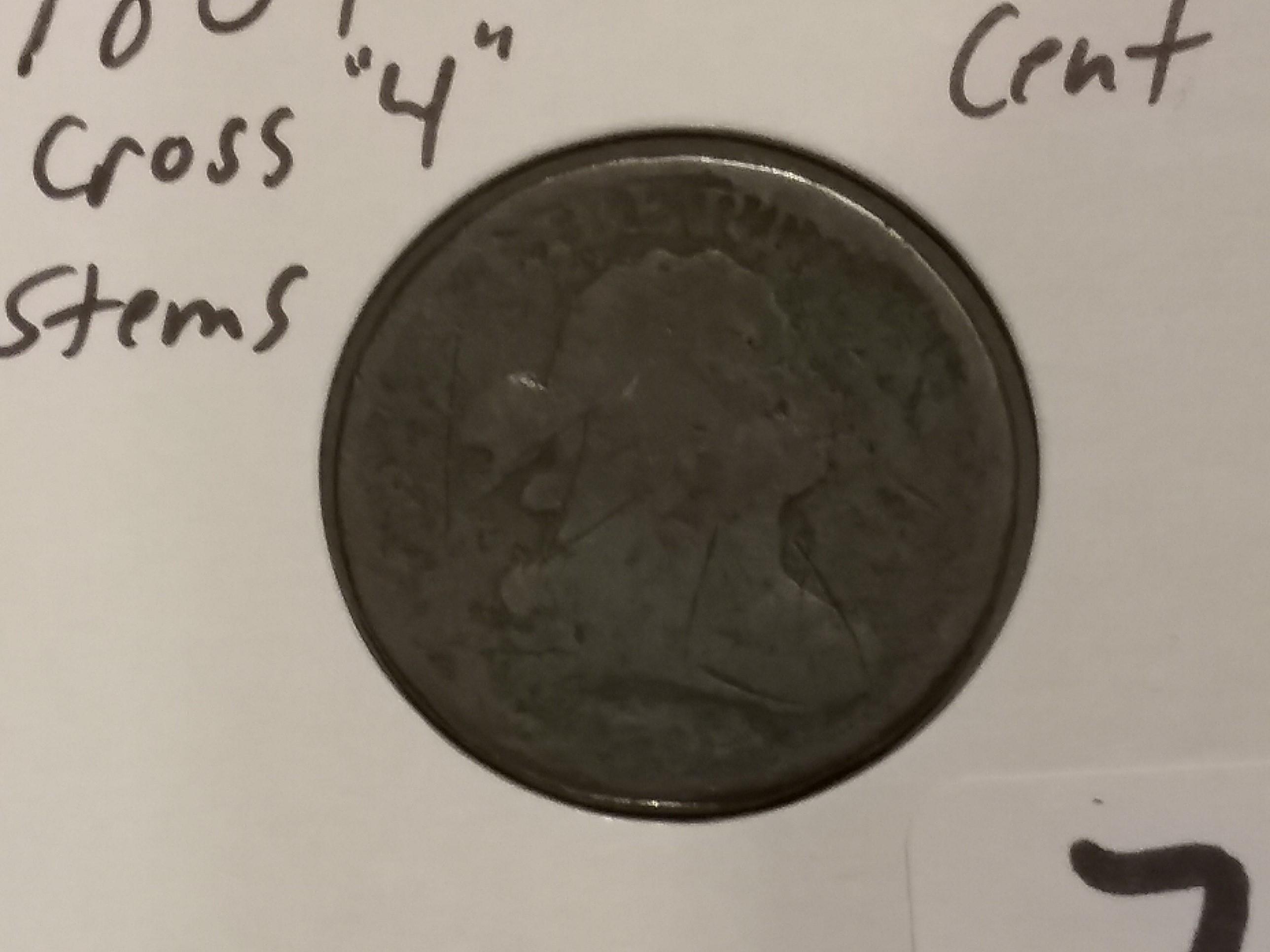 Nice EAC. 1804 Cross "4" Stem Half Cent in Good Details