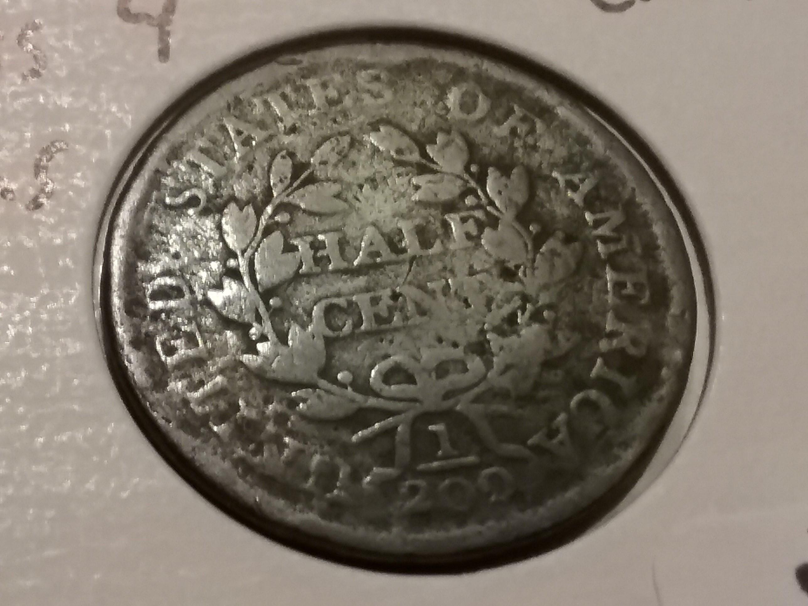 Nice EAC. 1804 Cross "4" Stem Half Cent in Good Details