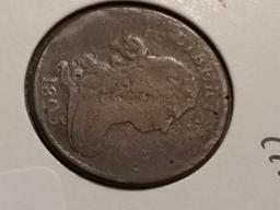 EAC 1805 Half Cent in Fine-Very Fine details