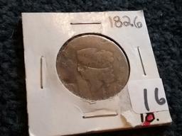 1826 Large cent in about good