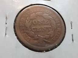 1854 Braided Hair Large Cent in Good