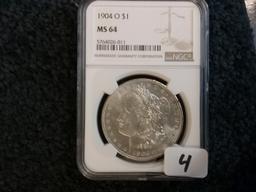 NGC 1904-O Morgan Dollar in MS-64