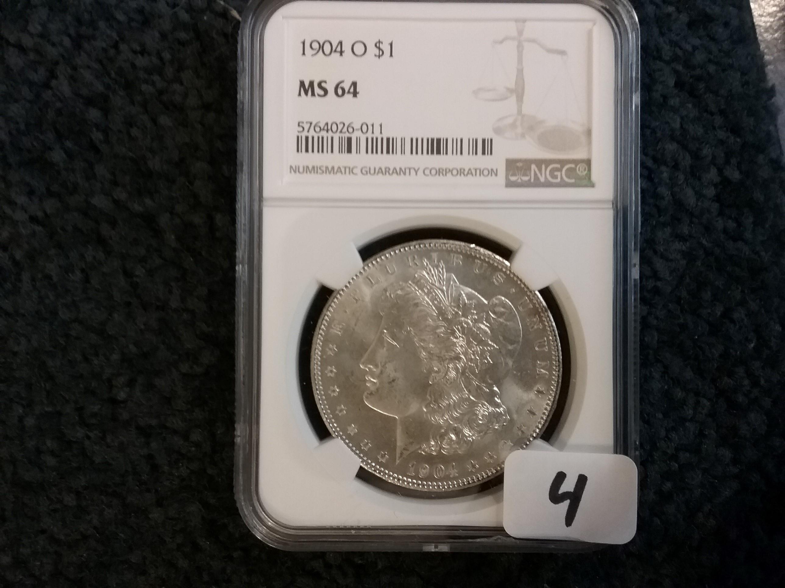 NGC 1904-O Morgan Dollar in MS-64