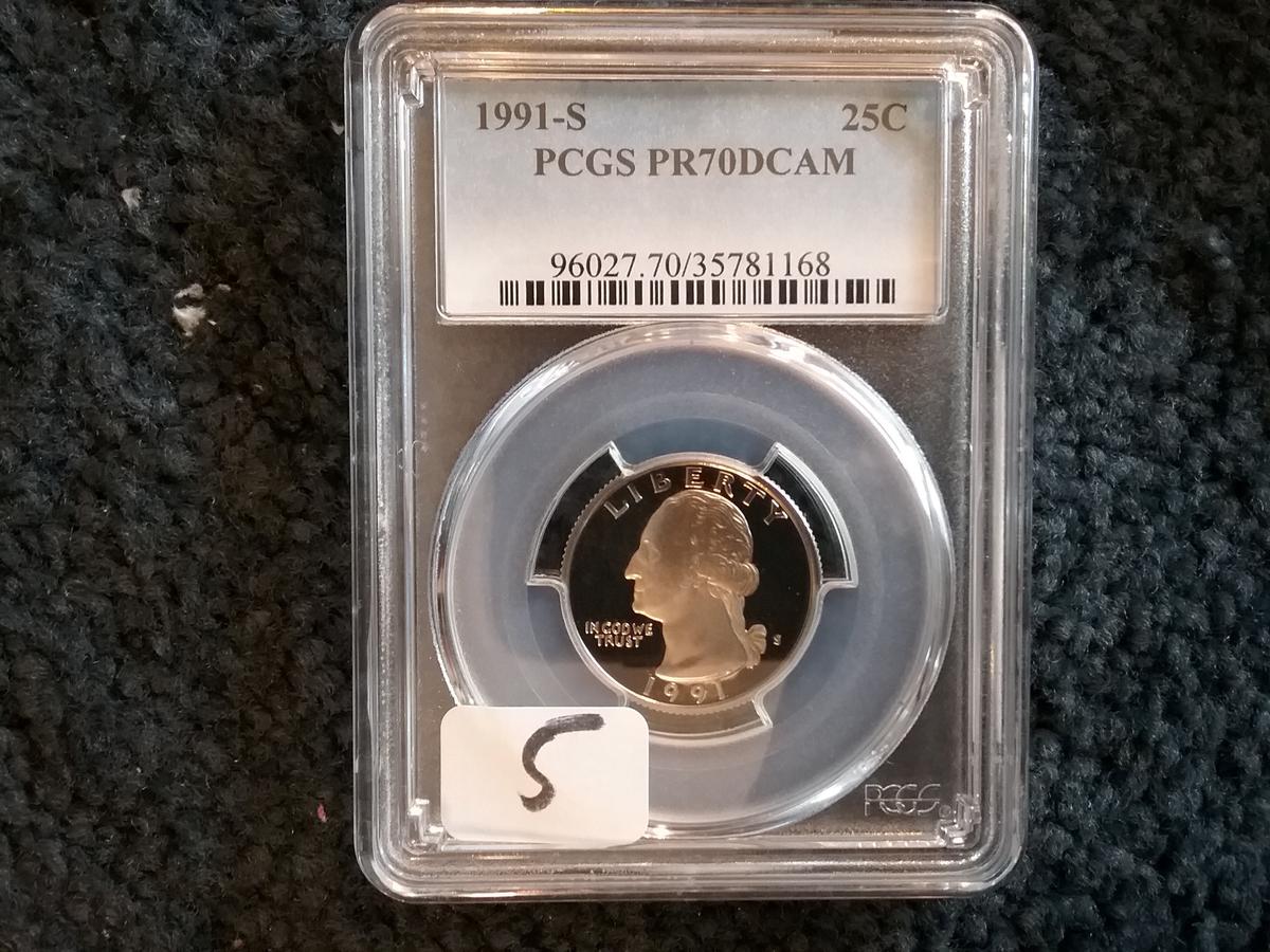 PCGS 1991-S Washington Quarter Proof 70 Deep Cameo