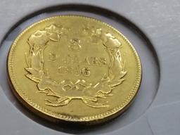 GOLD! 1856 Princess $3 Dollar in Extra Fine