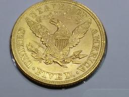 GOLD! 1900 Liberty $5 Dollar in MS-61/62