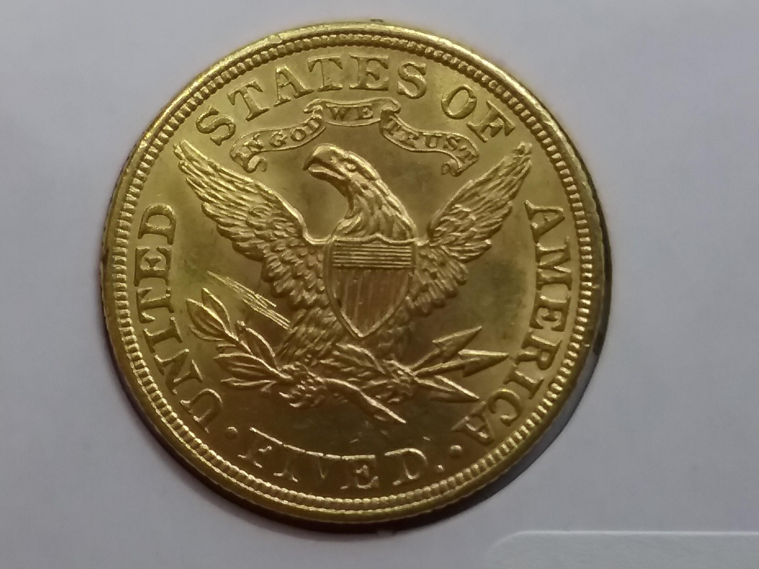 GOLD! 1900 Liberty $5 Dollar in MS-61/62