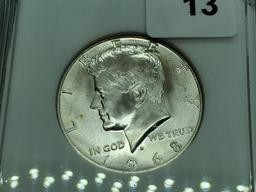 Slabbed 1968-D Kennedy Half Dollar MS-67