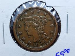 1848 Braided Hair Large Cent