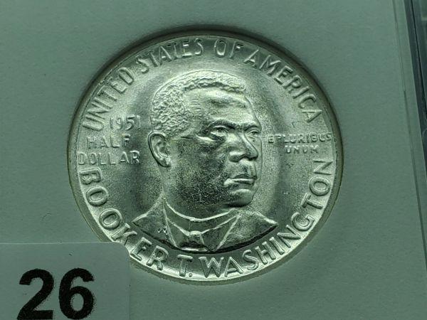 SGS Slabbed 1951 Booker T Washington Commemorative Half-Dollar