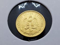 GOLD! Better Date 1902 Mexico dos pesos Brilliant Uncirculated