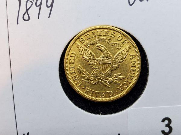 GOLD! 1899 Half-Eagle $5